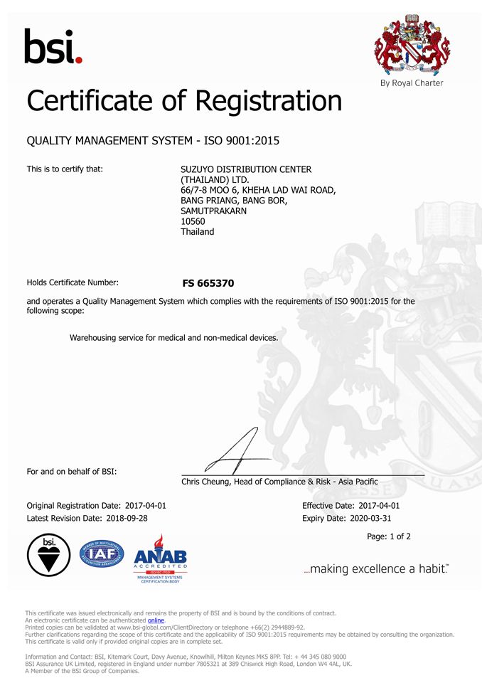 ISO 9001 : 2015 2017