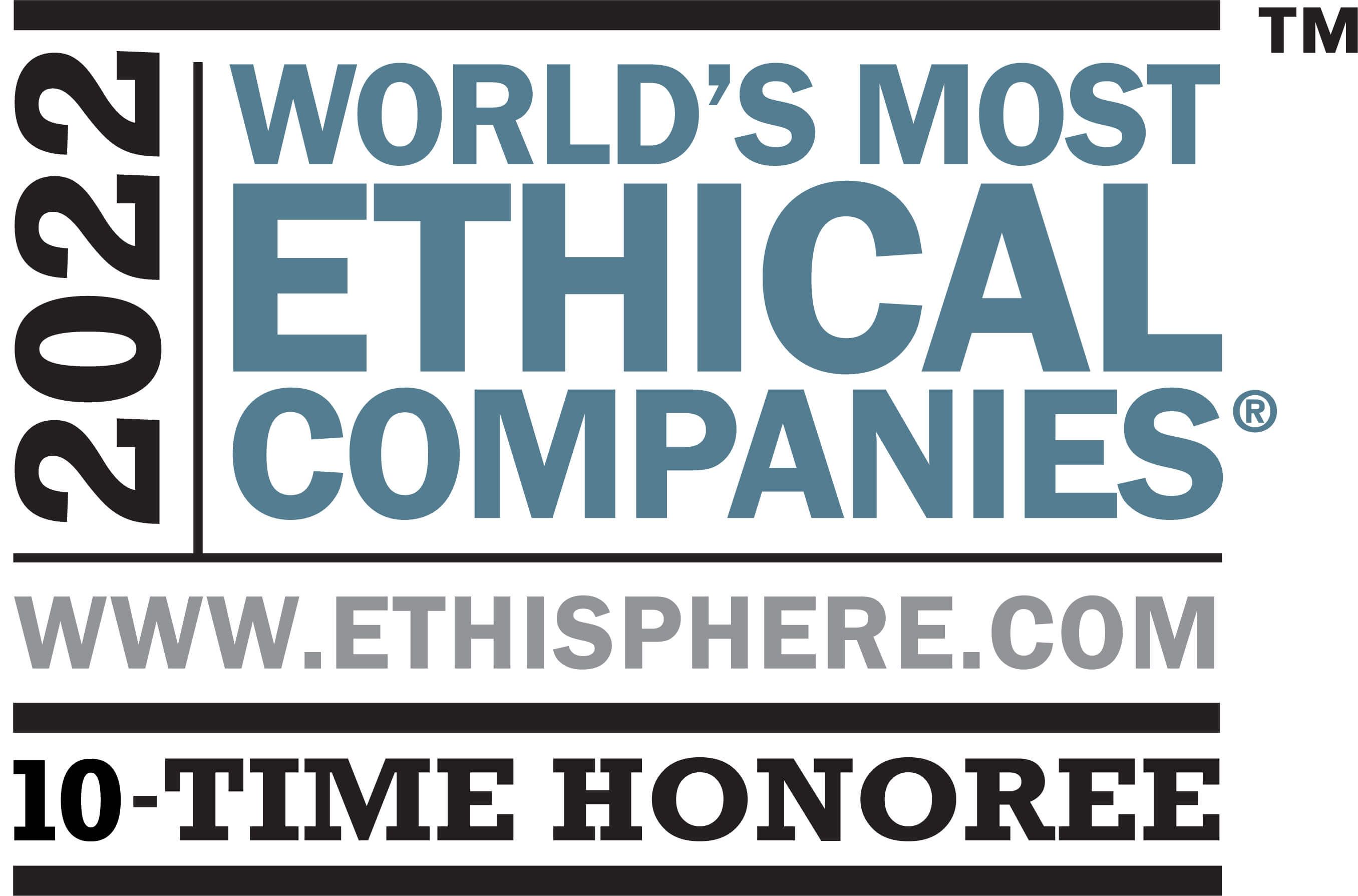 Ethisphere.com - World's Most Ethical Companies: 10-time Honoree 2022