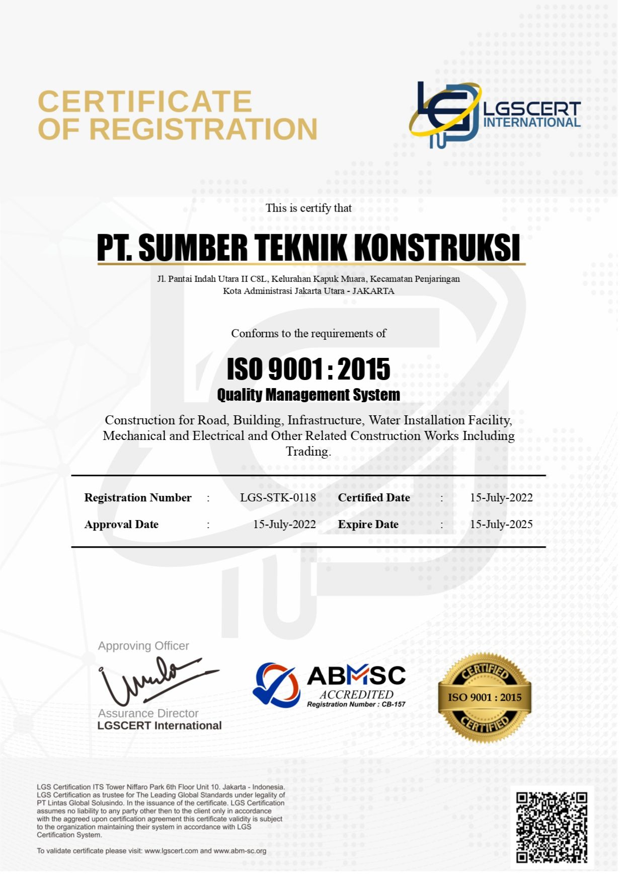 ISO 9001:2015 2022