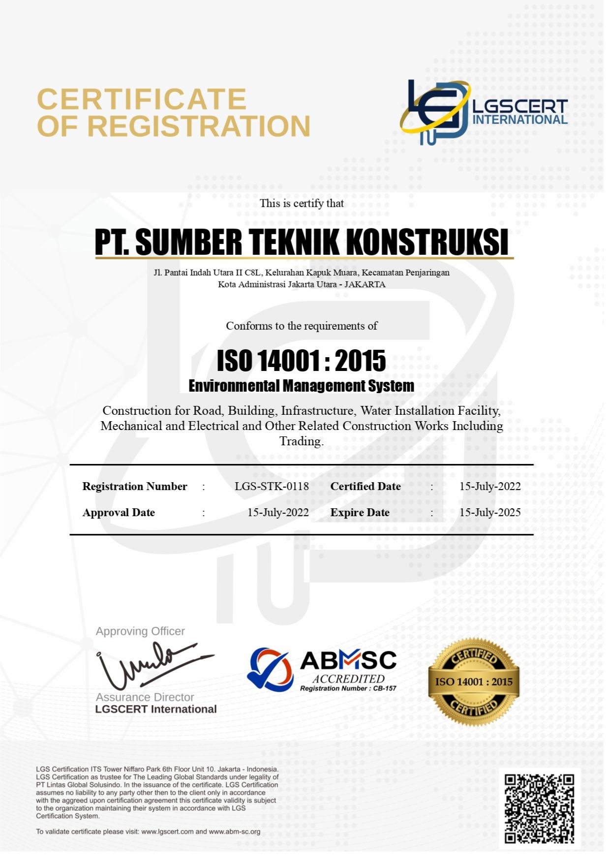 ISO 14001:2015 2022