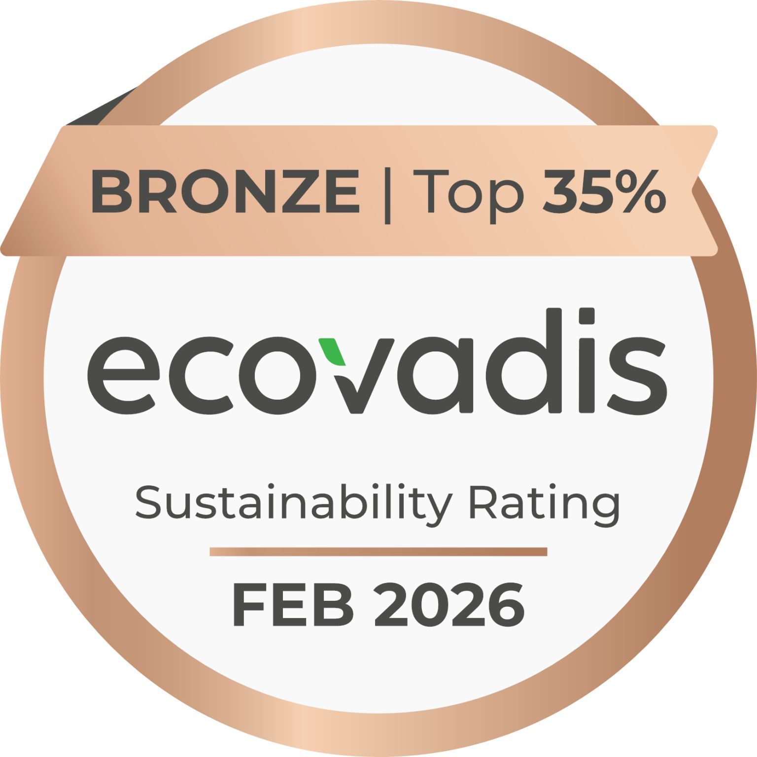 EcoVadis Bronze Medal 2026