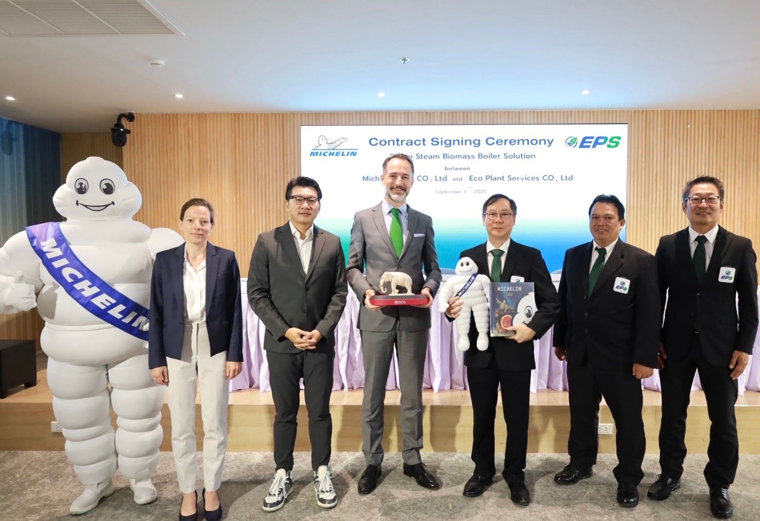 Contract Signing Ceremony Green Steam Solution (Biomass Boiler) Between Michelin 2025