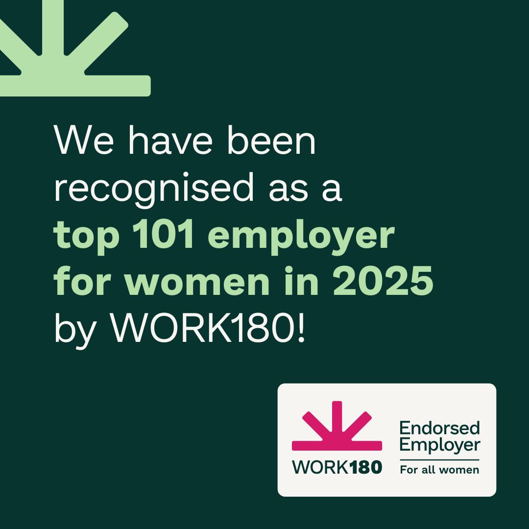 Top 101 Employer for Women endorsed by WORK180 2025