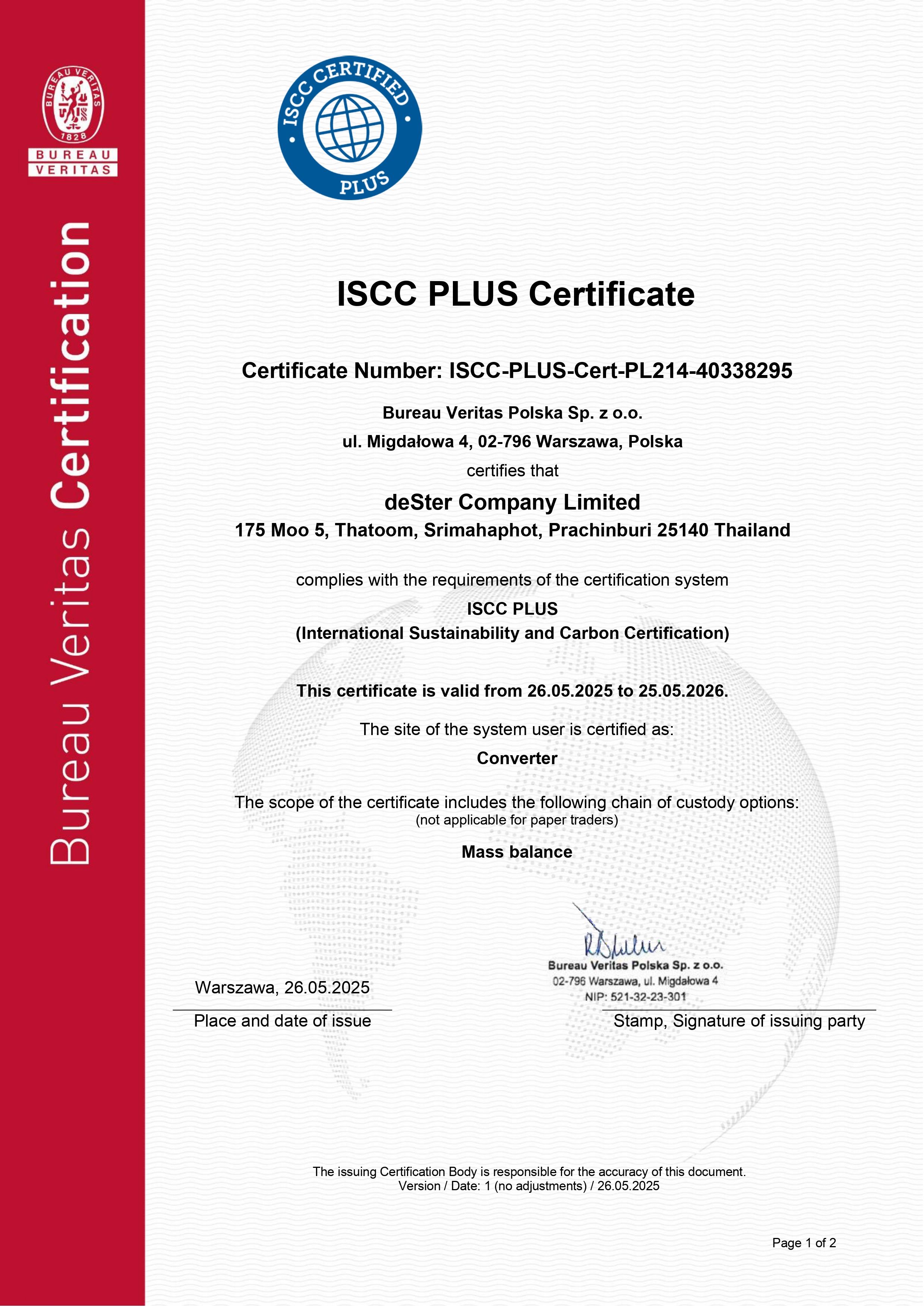 ISCC PLUS 2025