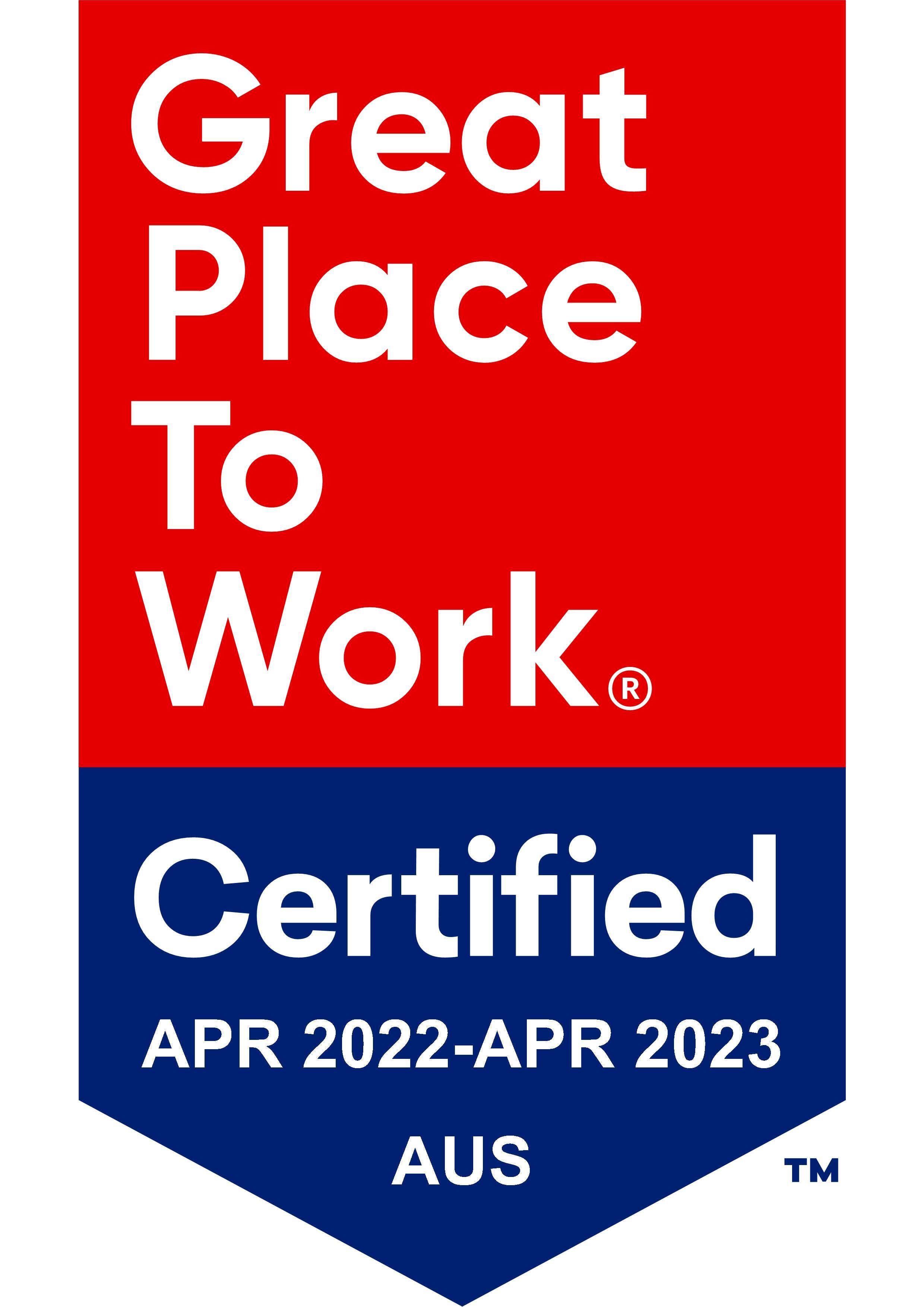 Certified Great Place to Work 2022