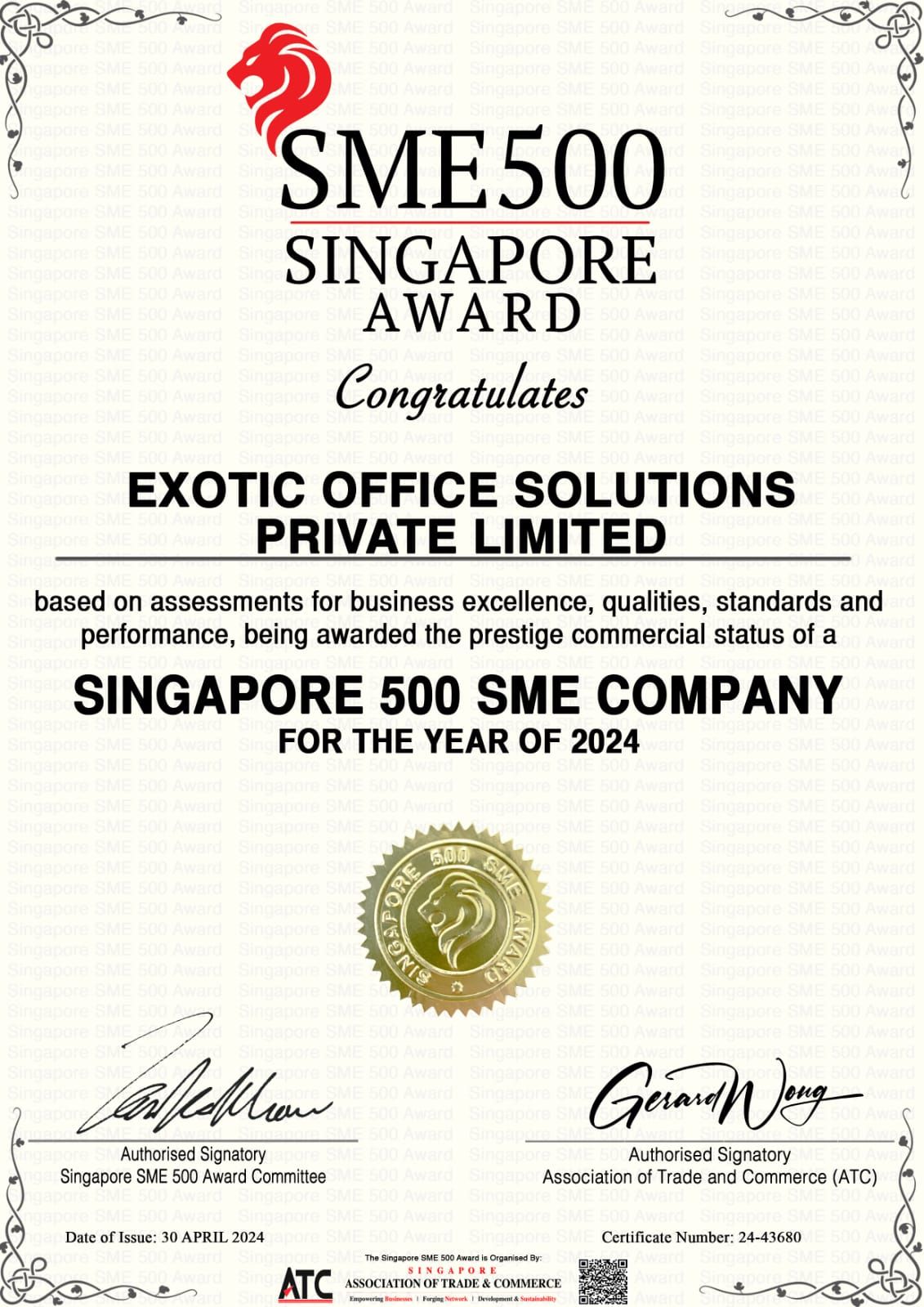 SME 500 Award 2024