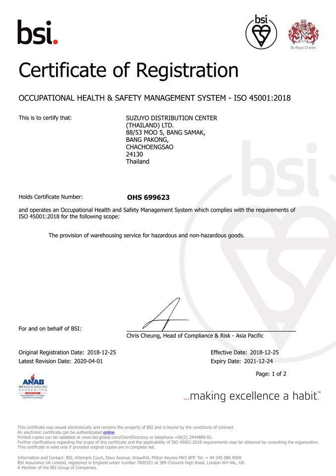 ISO 45001 : 2015 2018