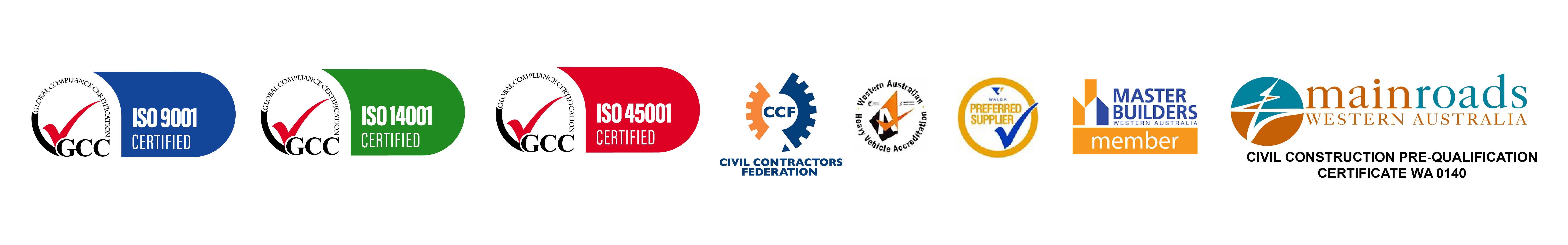 ISO third party certified - 9001 Quality, AS/NZS 45001 Safety, 14001 Environment 2022