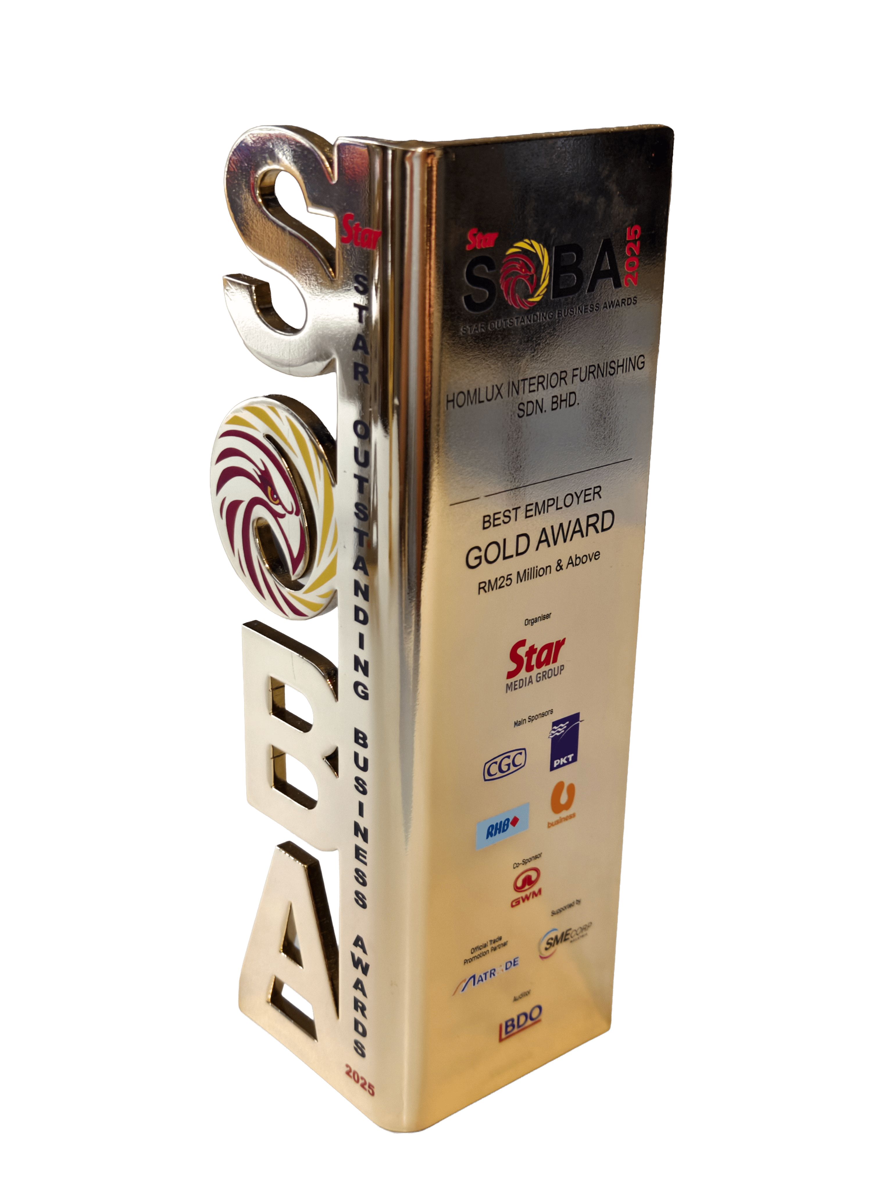 Soba Best Employer - Gold Award  (RM25 Million & Above) 2025