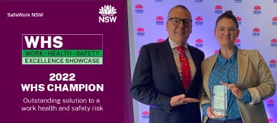 SafeWork NSW Excellence Showcase, Outstanding Solution to a WHS Risk Winner 2022