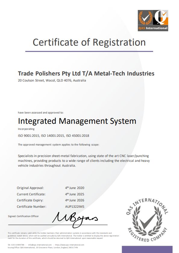 Integrated Management System 2020