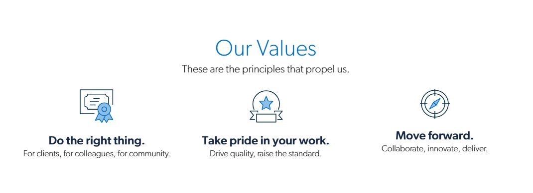 Company's culture and value information