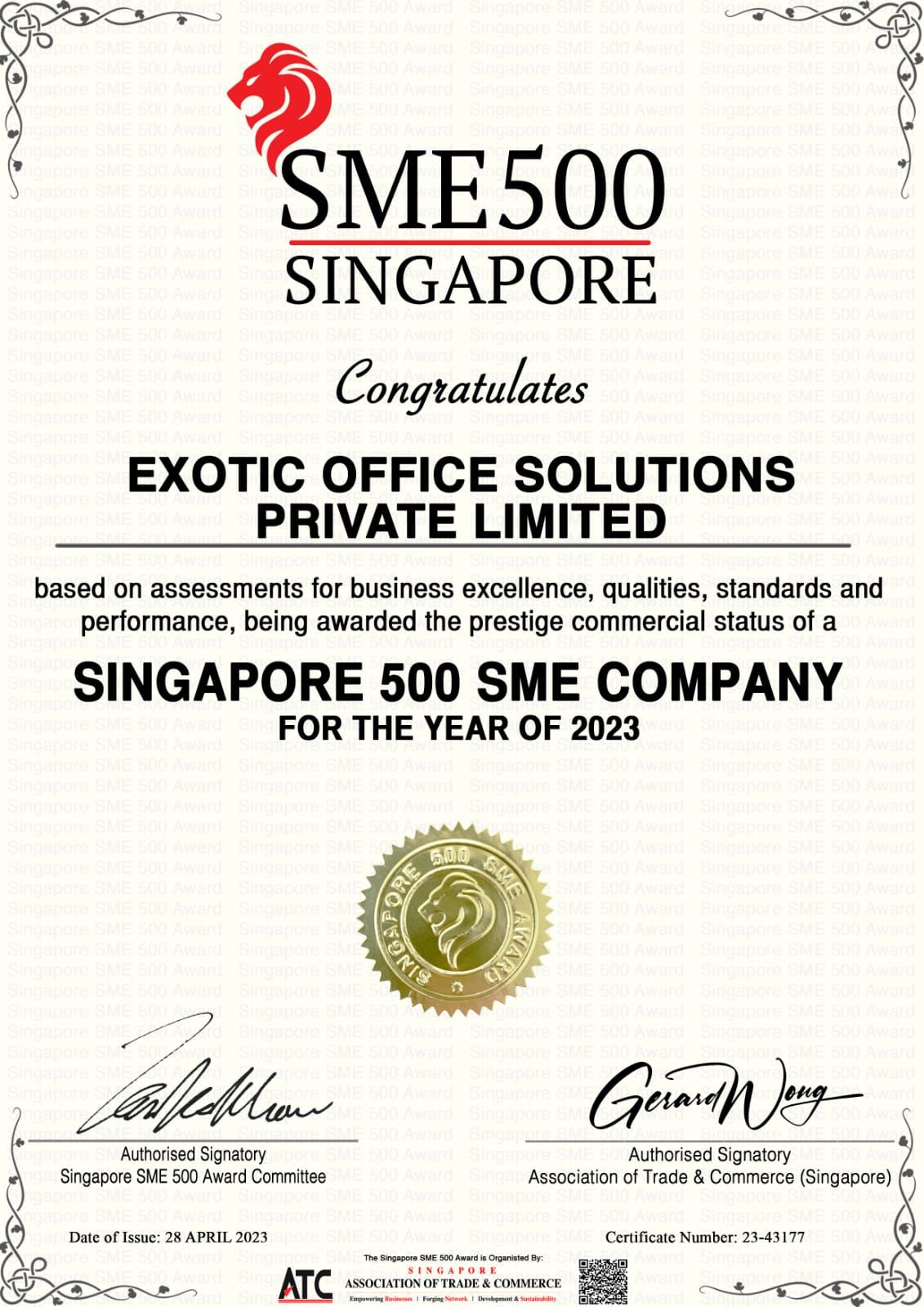 SME 500 Award 2023