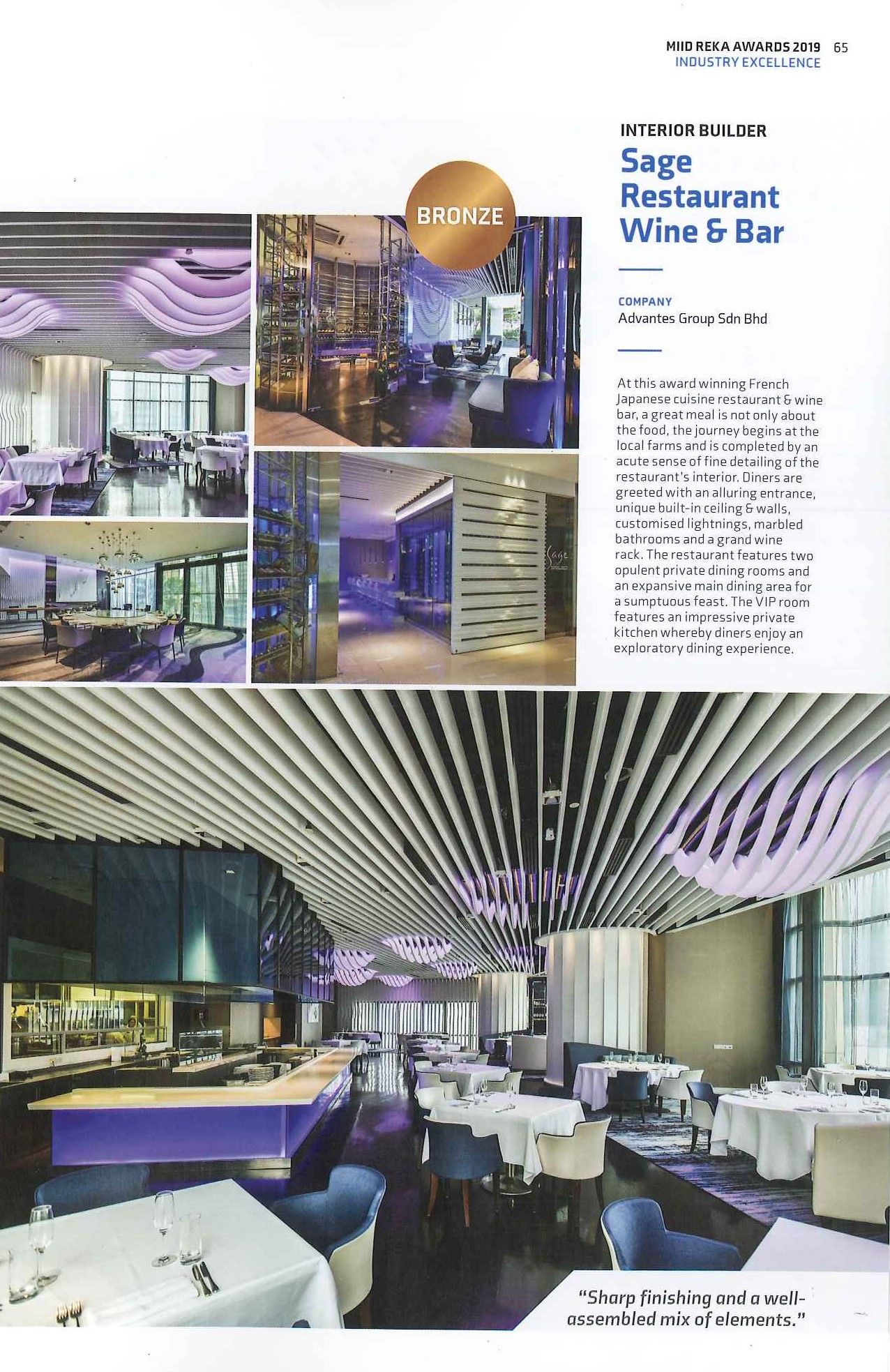 Bronze Winner - Malaysian Interior Design Awards 2019