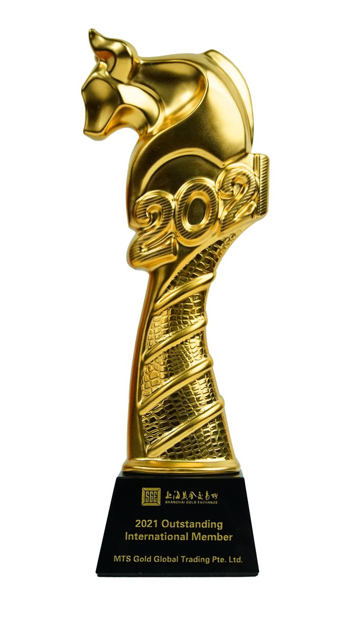SGE Outstanding International Member Award "MTS GOLD Global Trading Pte Ltd." 2021