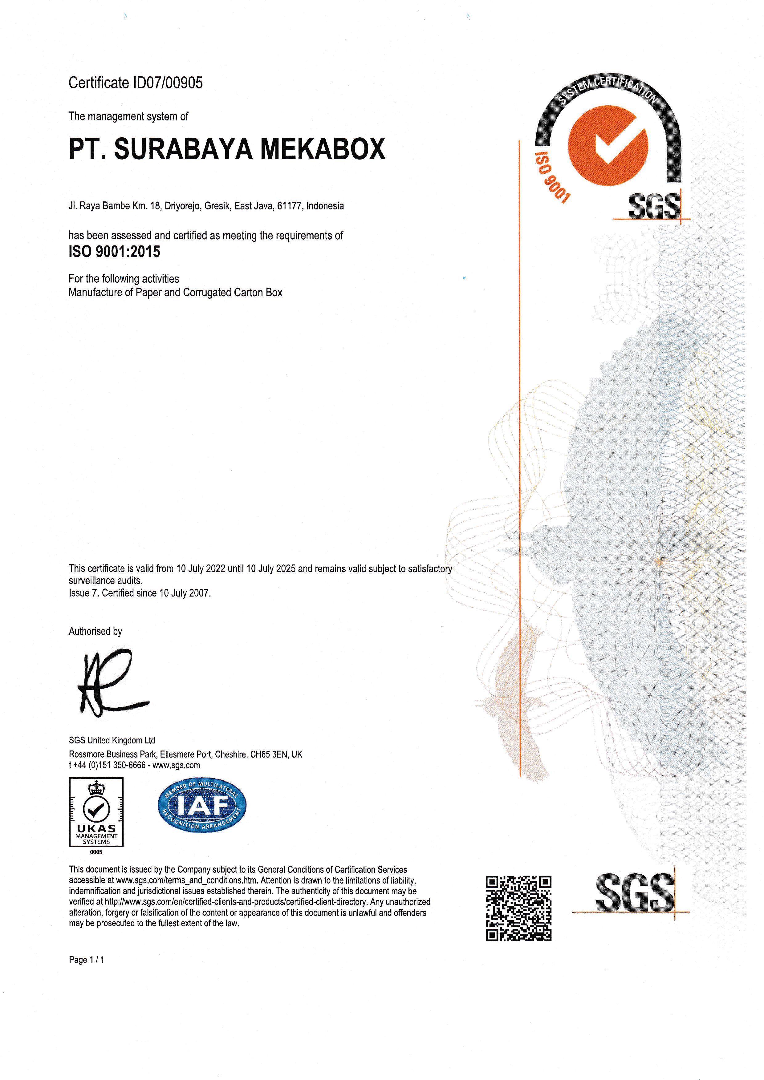 ISO 9001:2015 2003