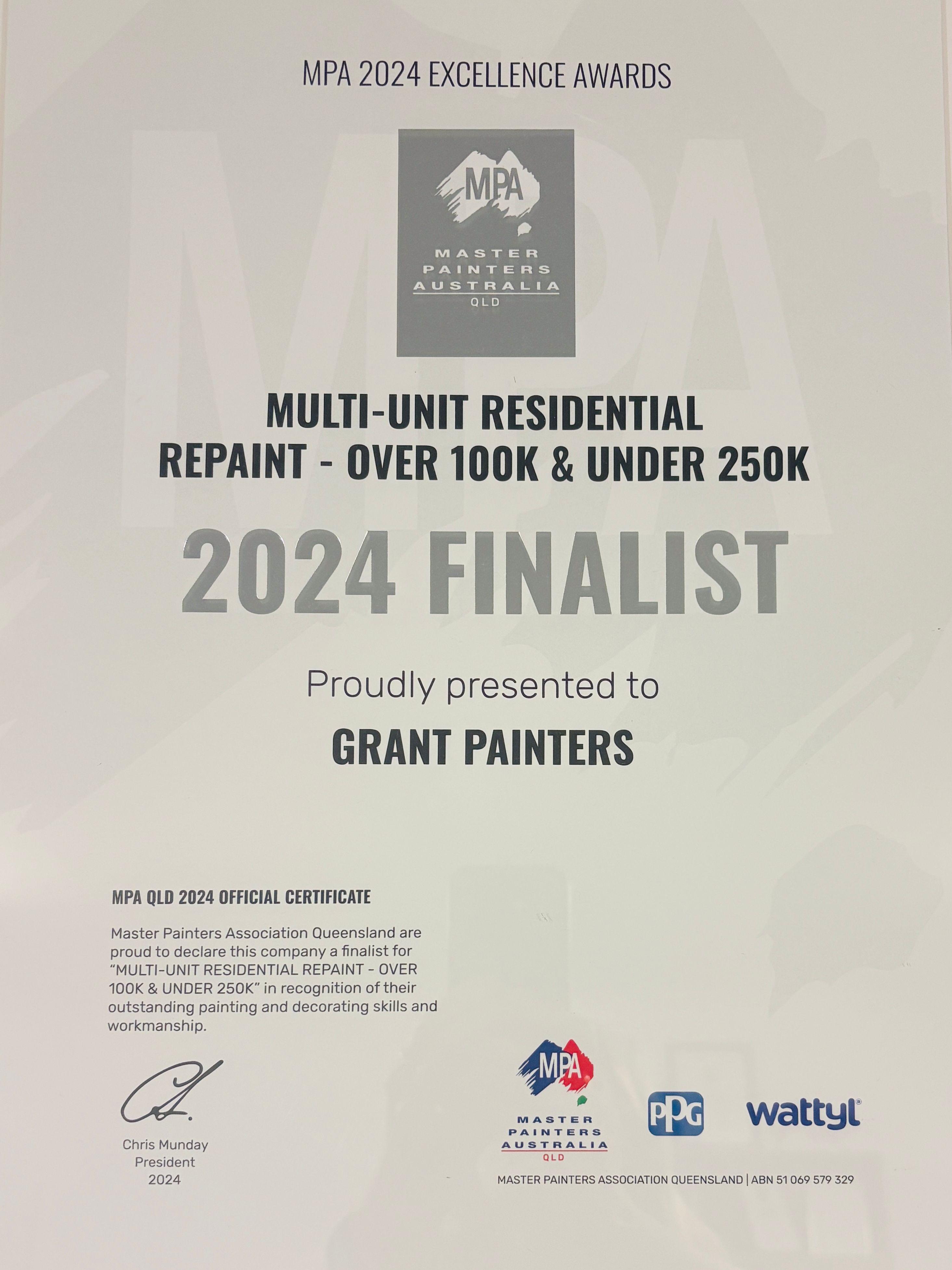 MPA - Finalist Multi-Unit Residential Repaint - Over $100 000 2024