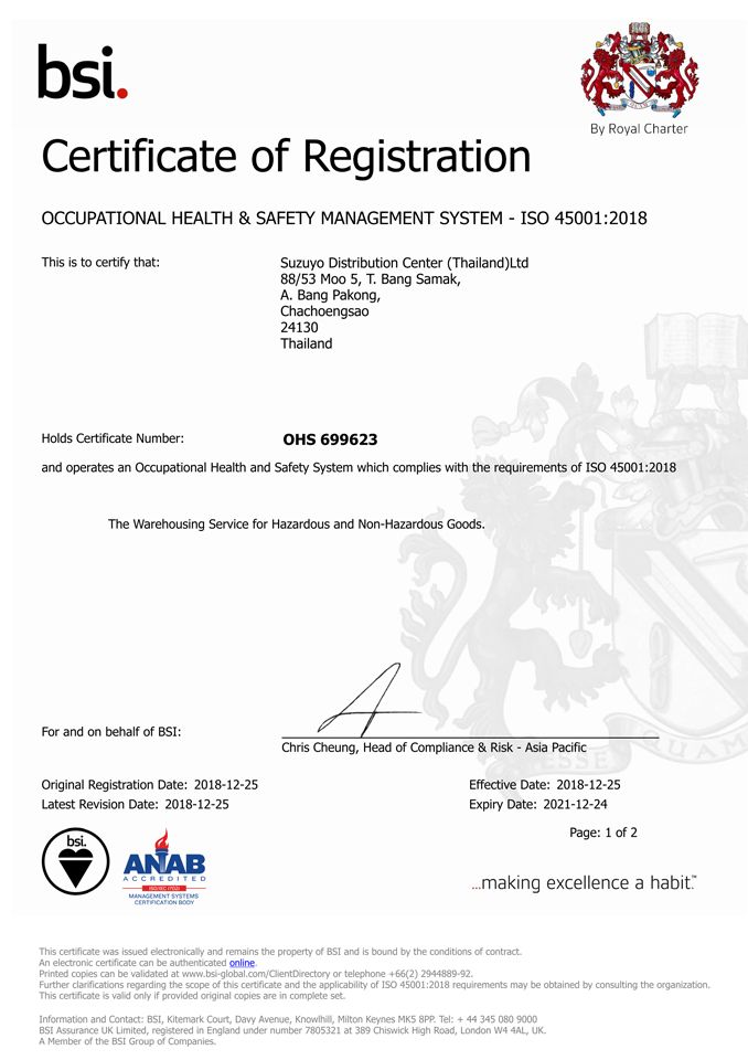 ISO 45001 : 2015 2018