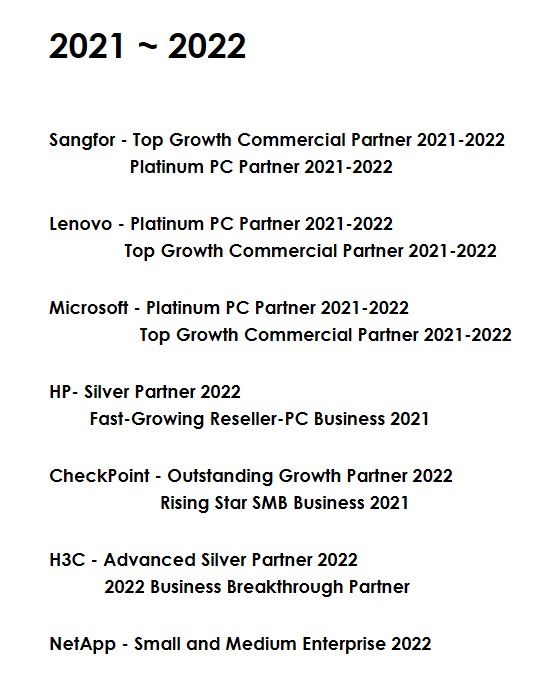 Sangfor - Top Growth Commercial Partner 2021-2022 2021