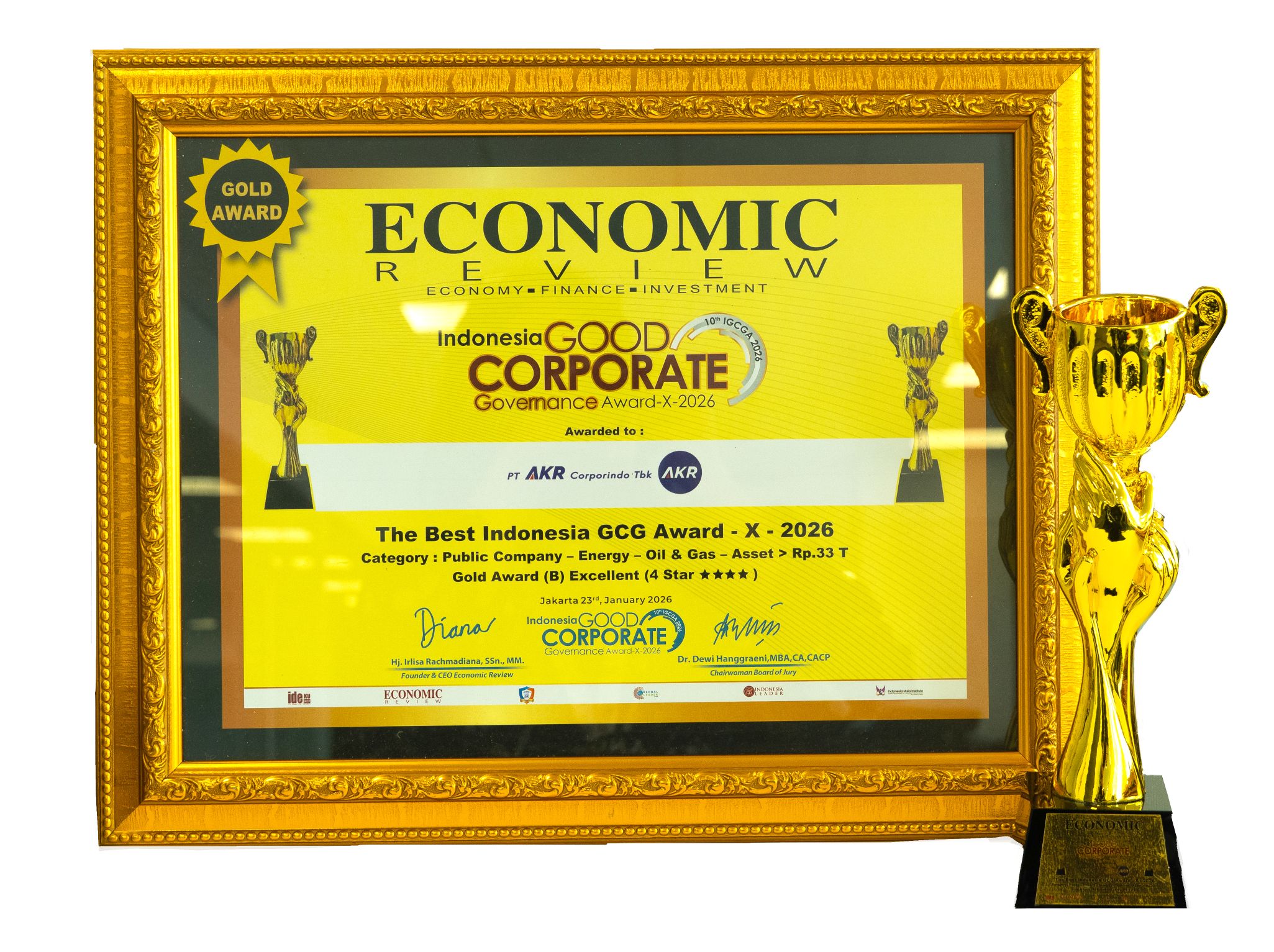 The Best Indonesia GCG Award - X - 2026, by Economic Review 2026