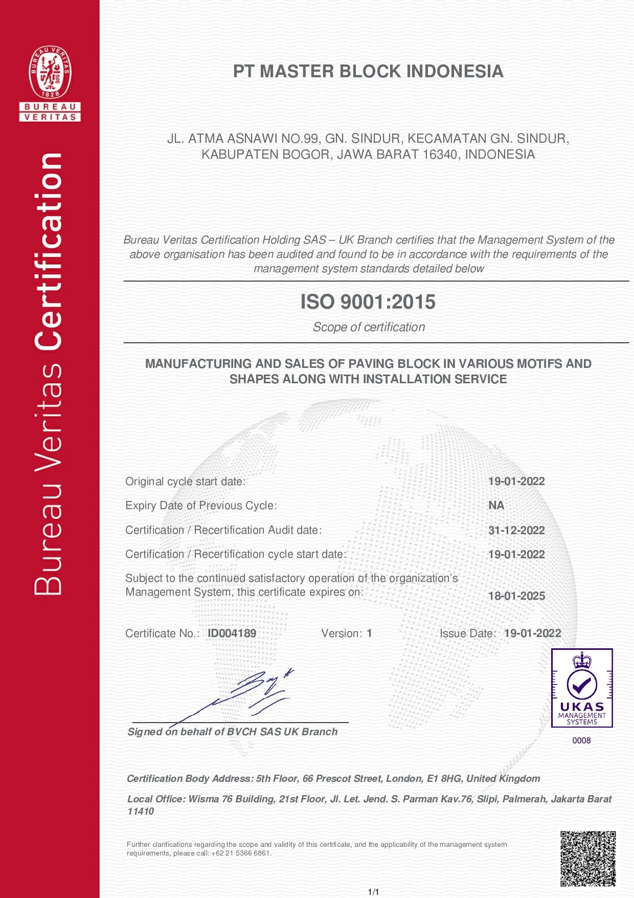 ISO 9001:2015 2022