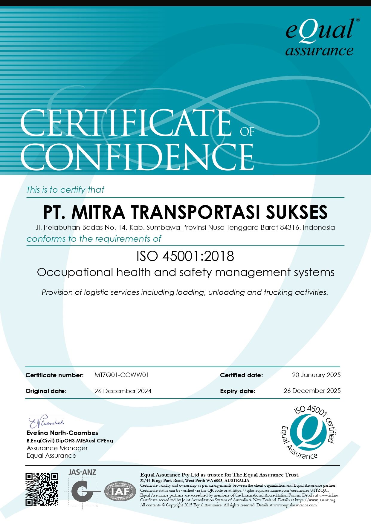 ISO 45001:2018 2024