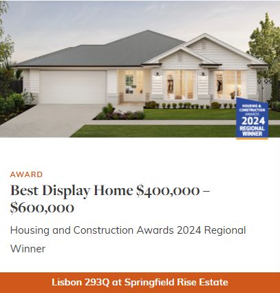 Best Display Home $400,000 – $600,000 2024