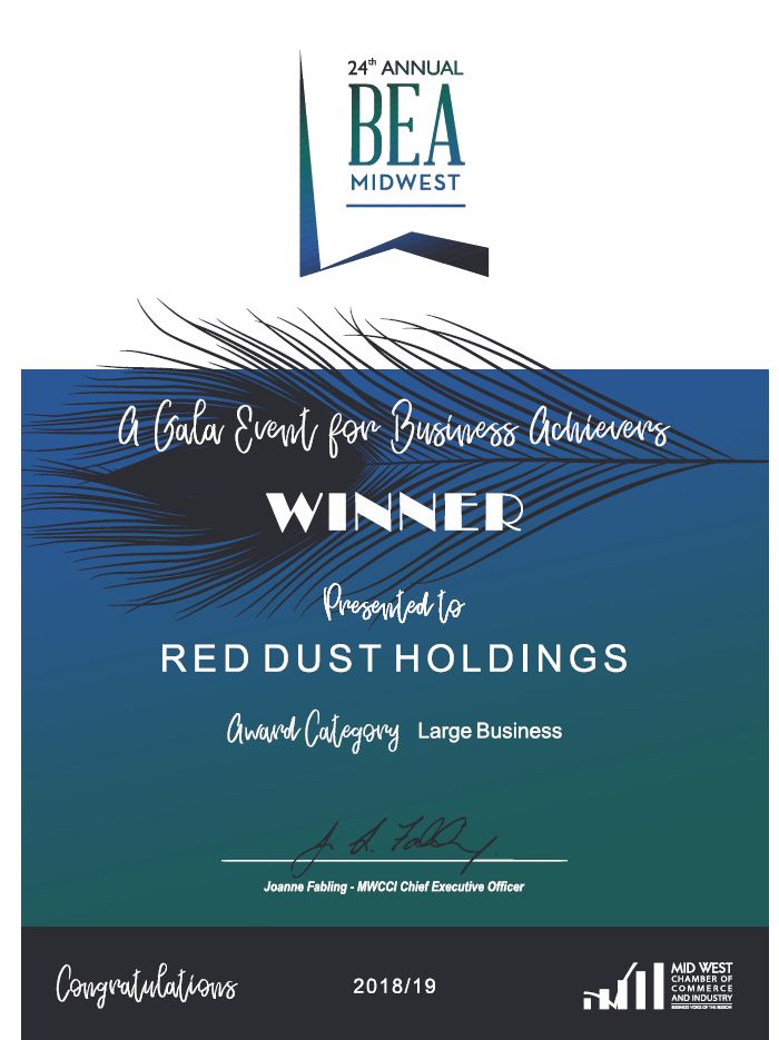 Large Business Award - Mid West Chamber of Commerce Business Excellence Awards 2019