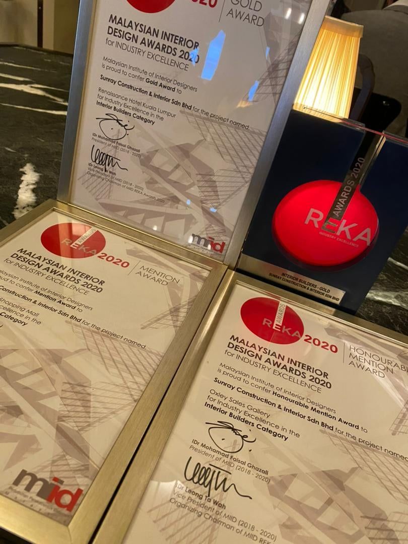 MIID REKA Awards - Interior Builder Category - Gold Award 2020