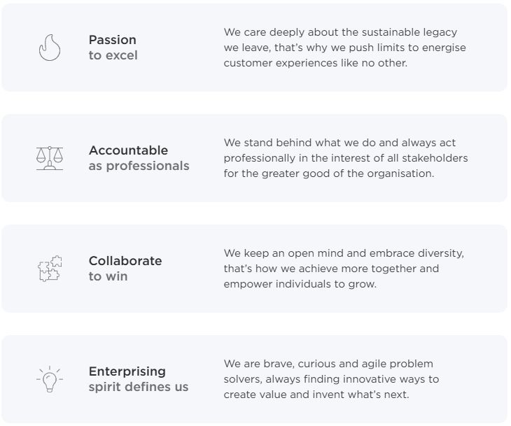 Company's culture and value information