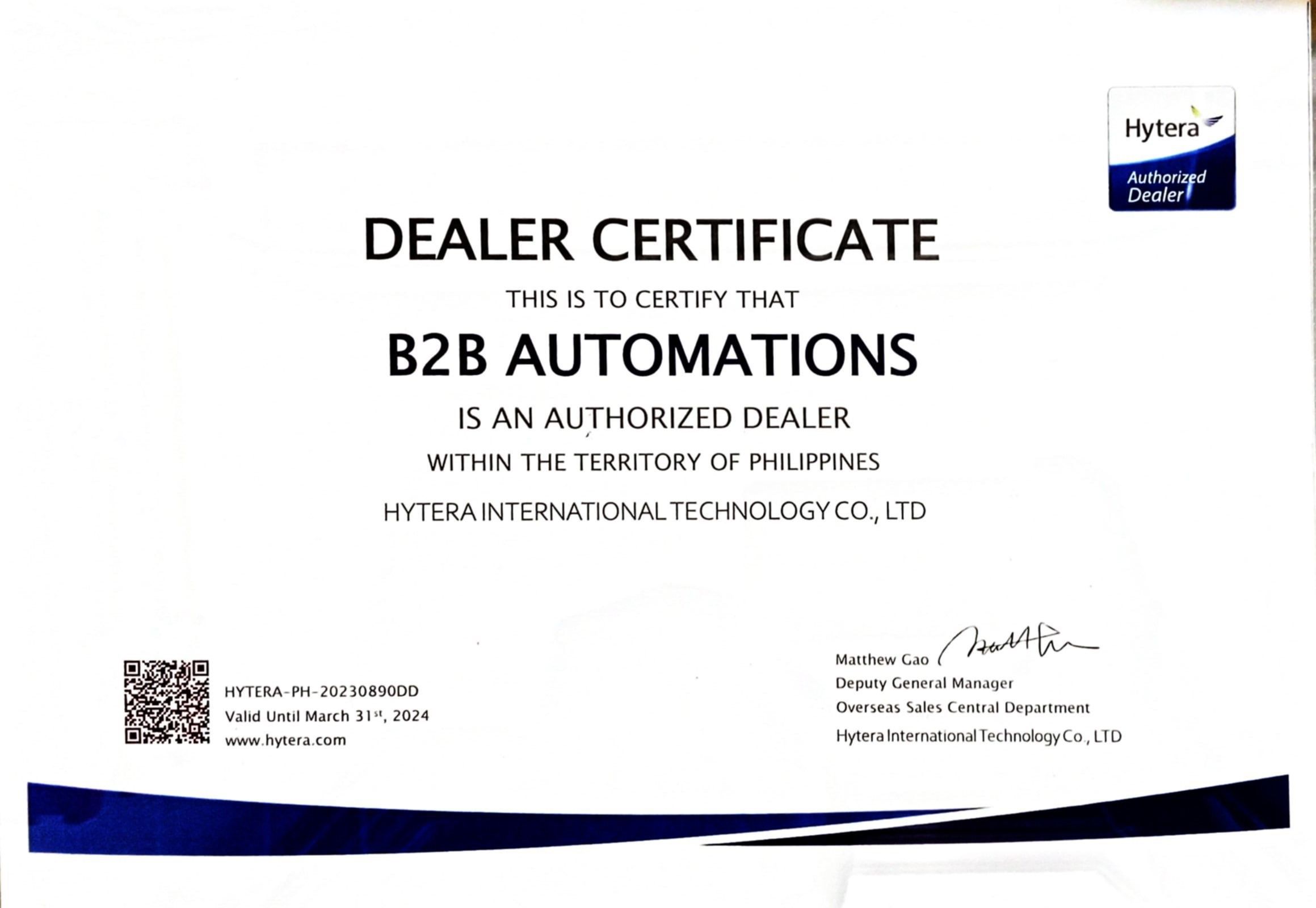 Authorized Dealer 2024