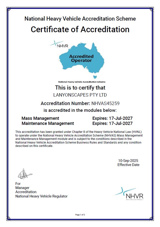 NHVAS Mass & Maintenance 2025