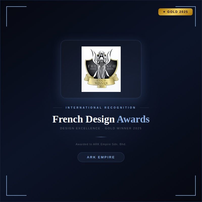 INTERNATIONAL RECOGNITION AWARD - FRENCH DESIGN EXCELLENCE AWARD - GOLD WINNER 2025