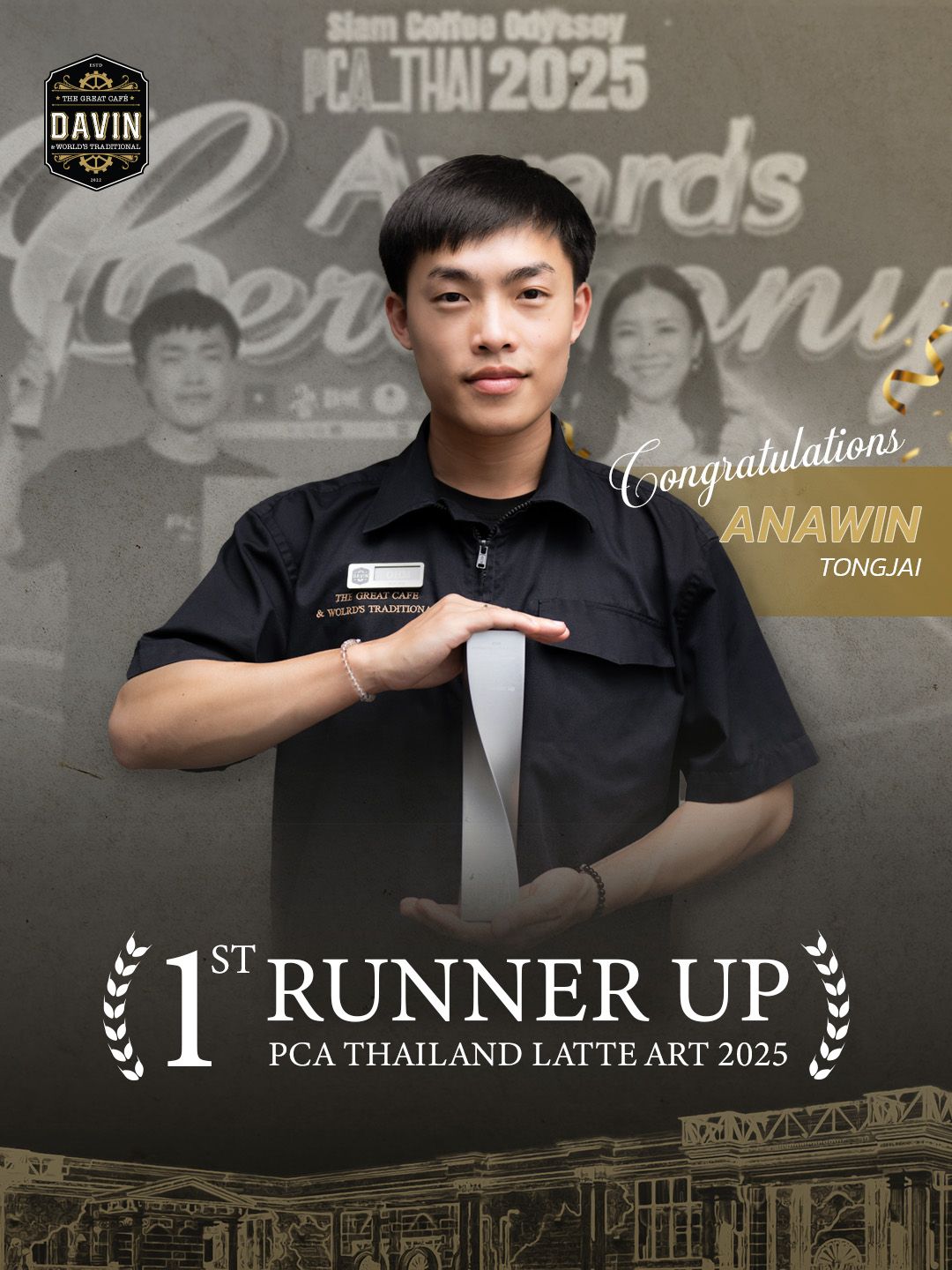 1st Runner-up of PCA Thailand Latte Art 2025