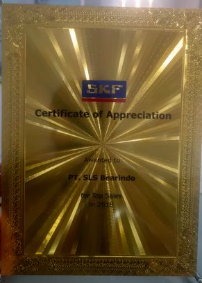 SKF - CERTIFICATE OF APPRECIATION FOR TOP SALES 2018