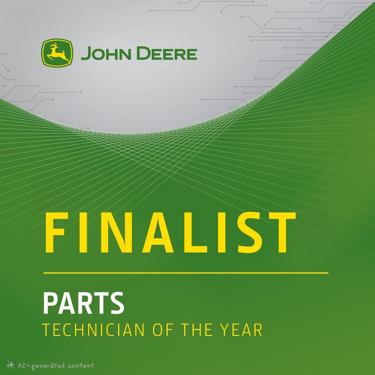 John Deere Parts Technician of the Year - Finalist 2025