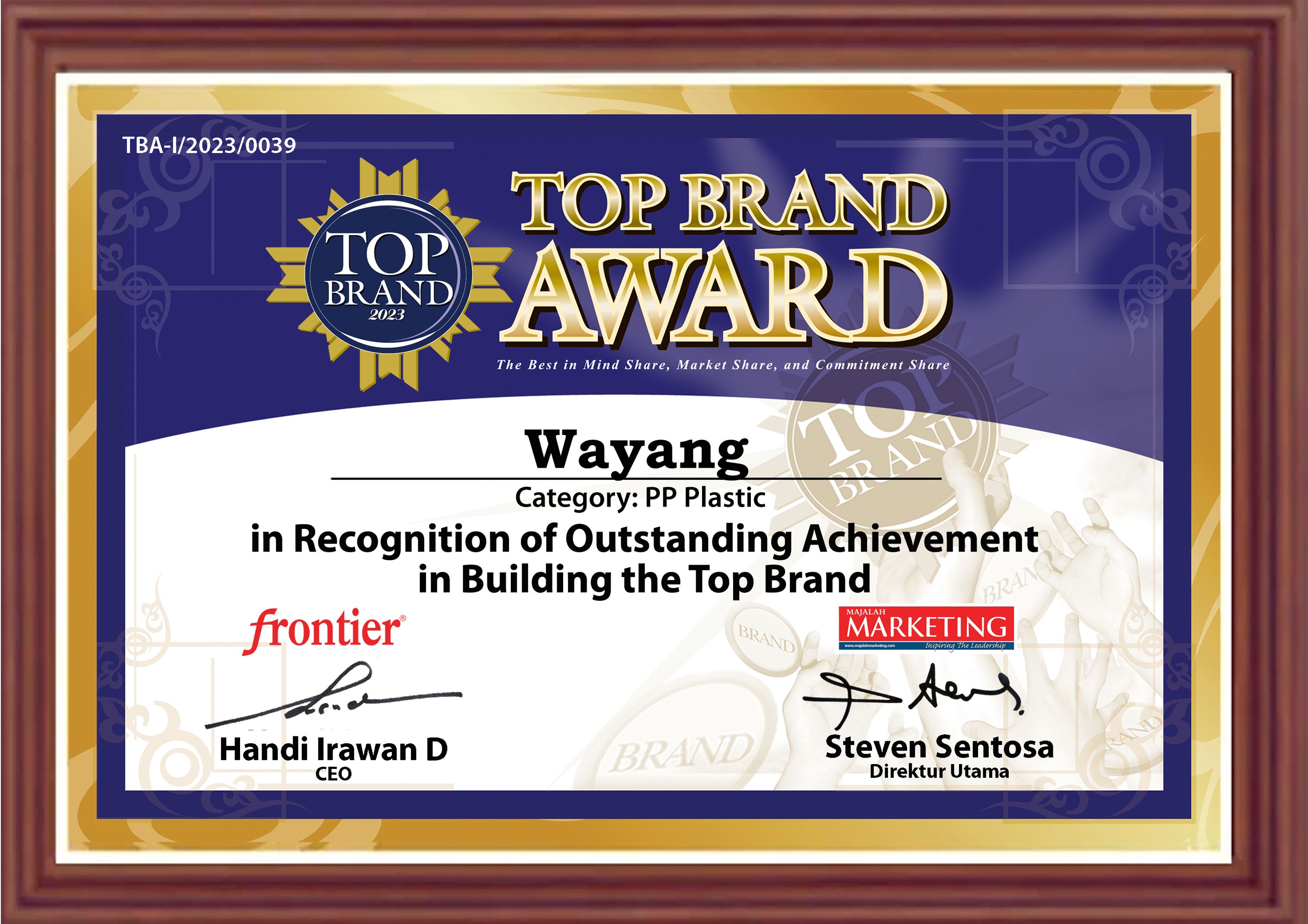 TOP BRAND AWARD 2023