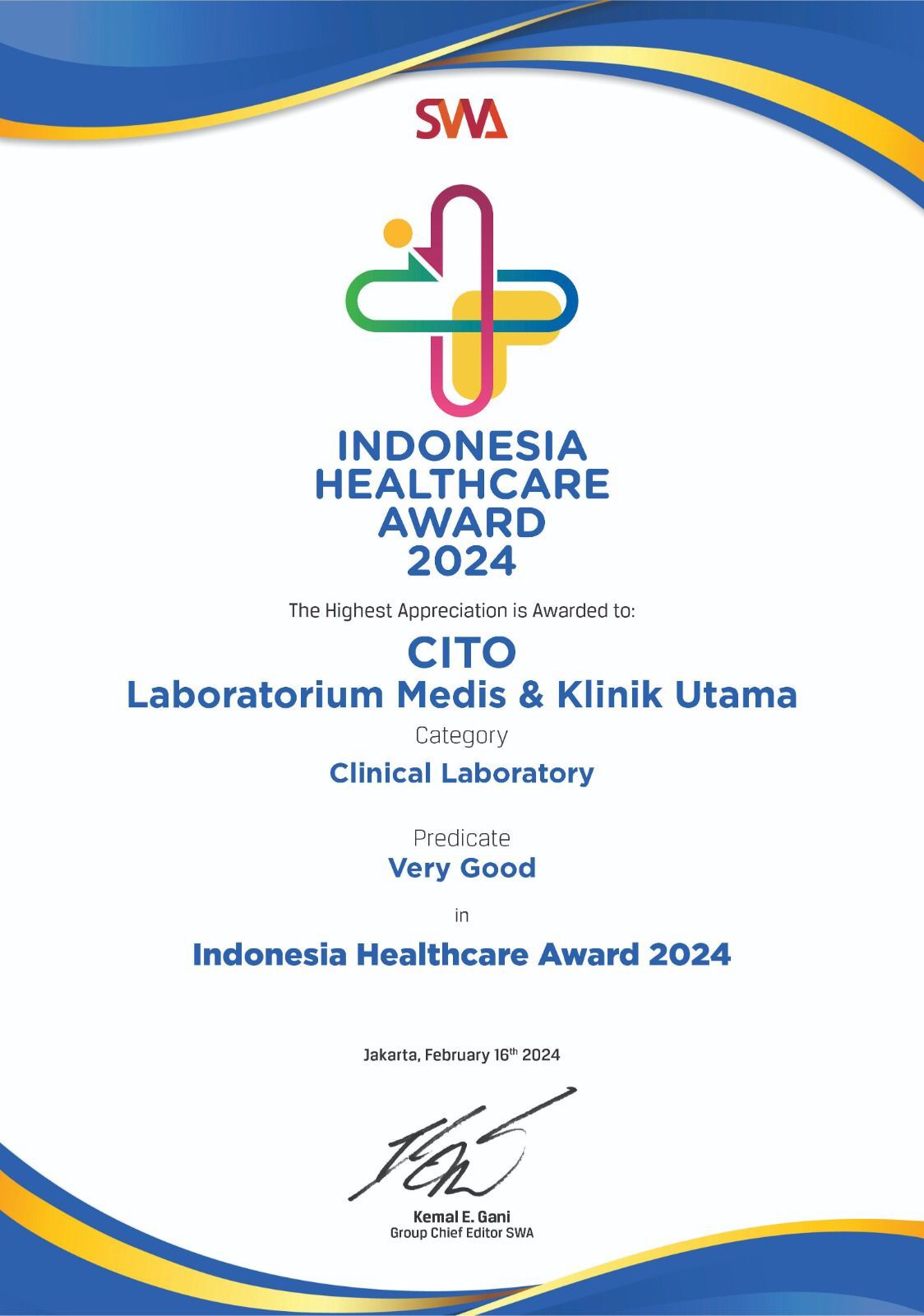 Indonesia Health Care Award 2024