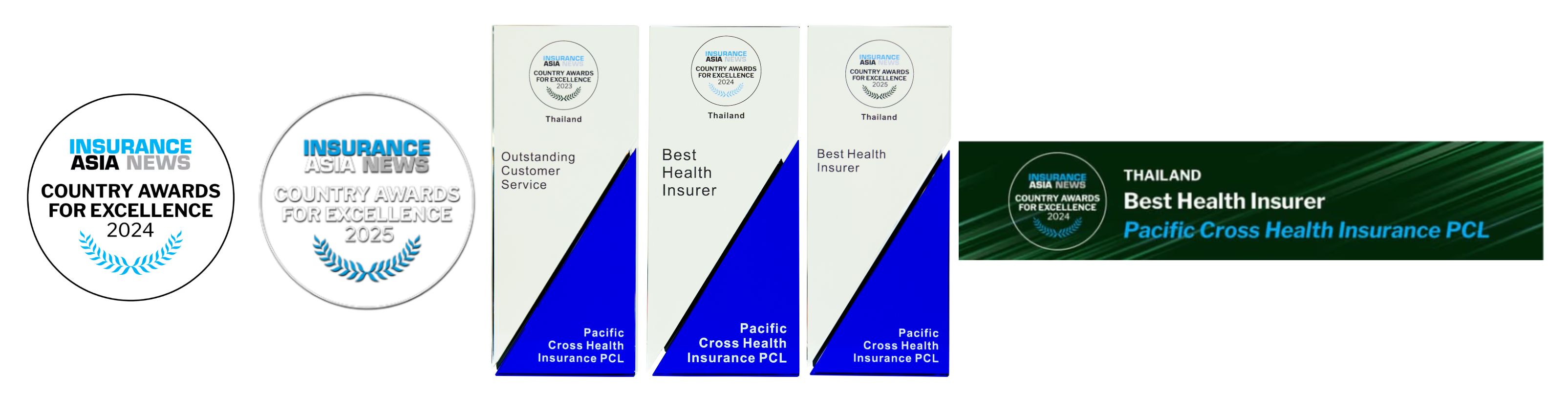 Outstanding Customer Service –Thailand 2023  & Best Health Insurer 2024- 2025