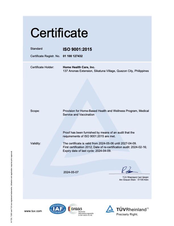 ISO 9001:2015 2024