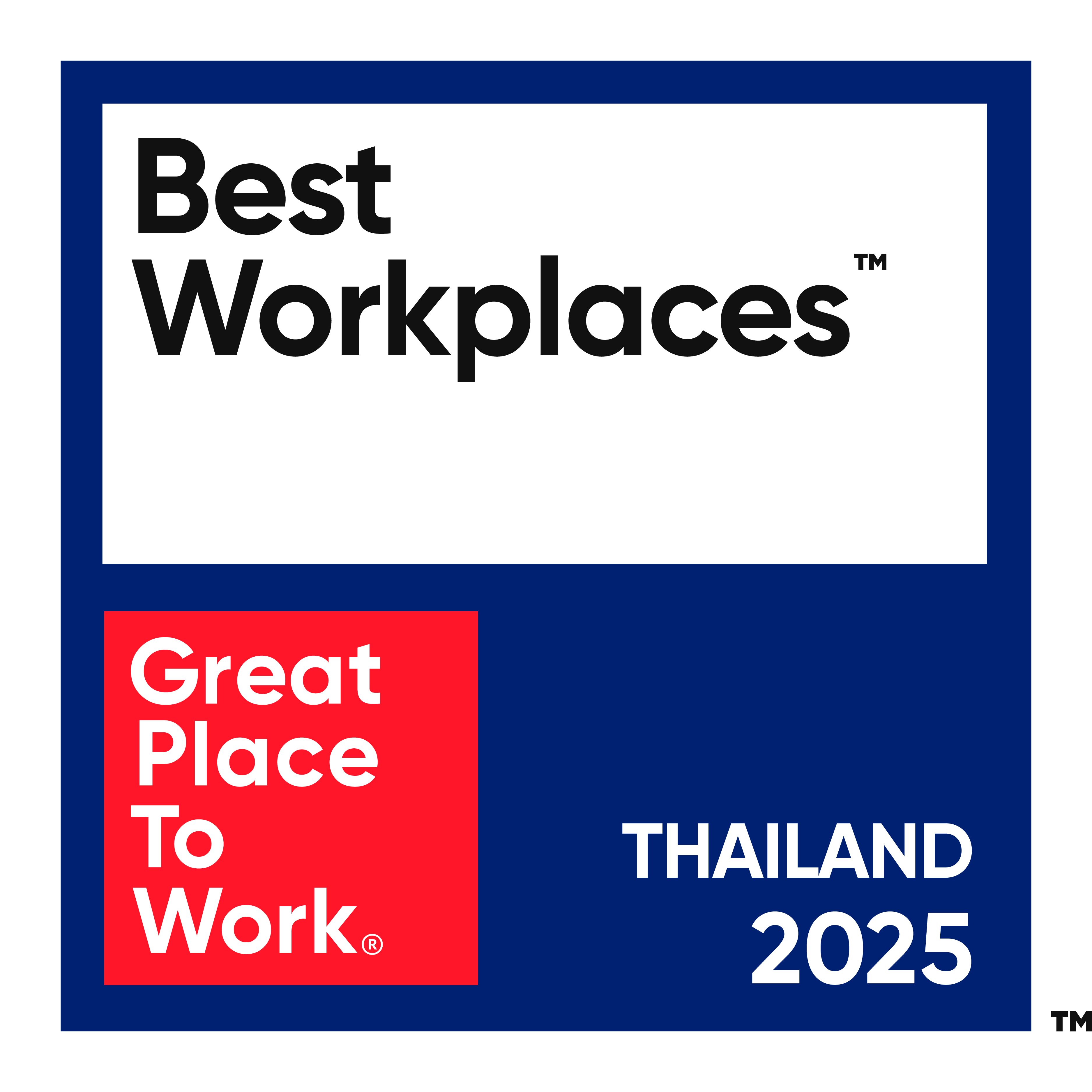 Top 3 ​  Best Workplaces in Thailand​ 2025