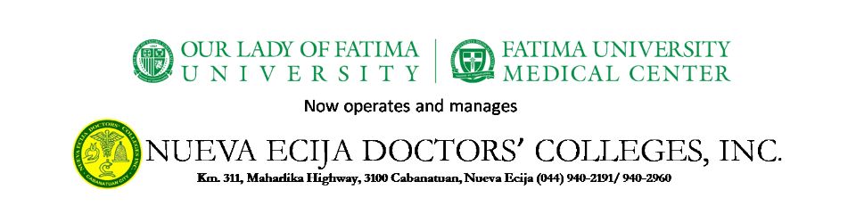 Our Lady of Fatima University's banner