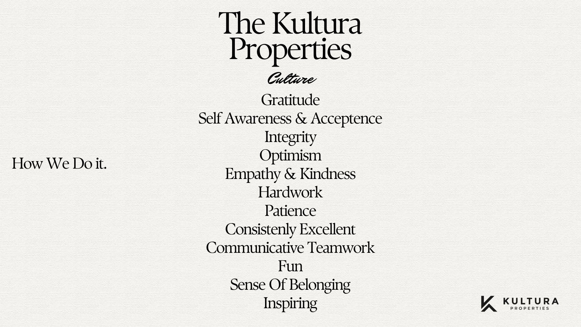 Company's culture and value information
