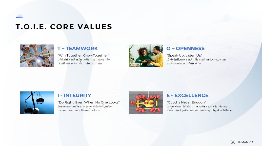 Company's culture and value information