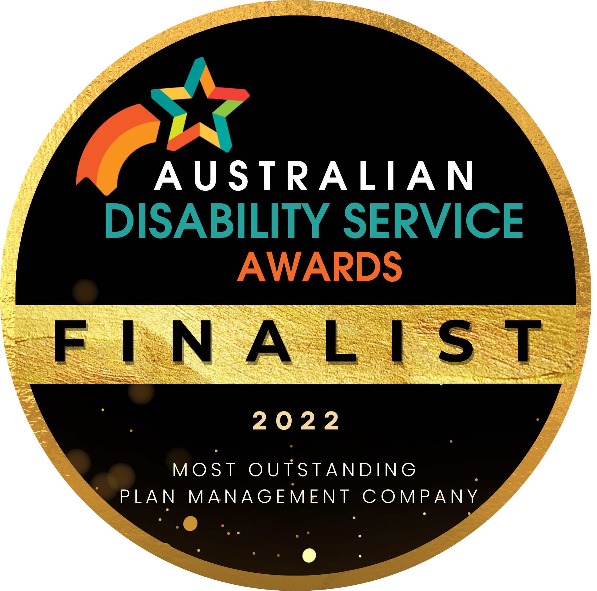 Finalist for Best Plan Manager - Australian Disability Service Awards 2022
