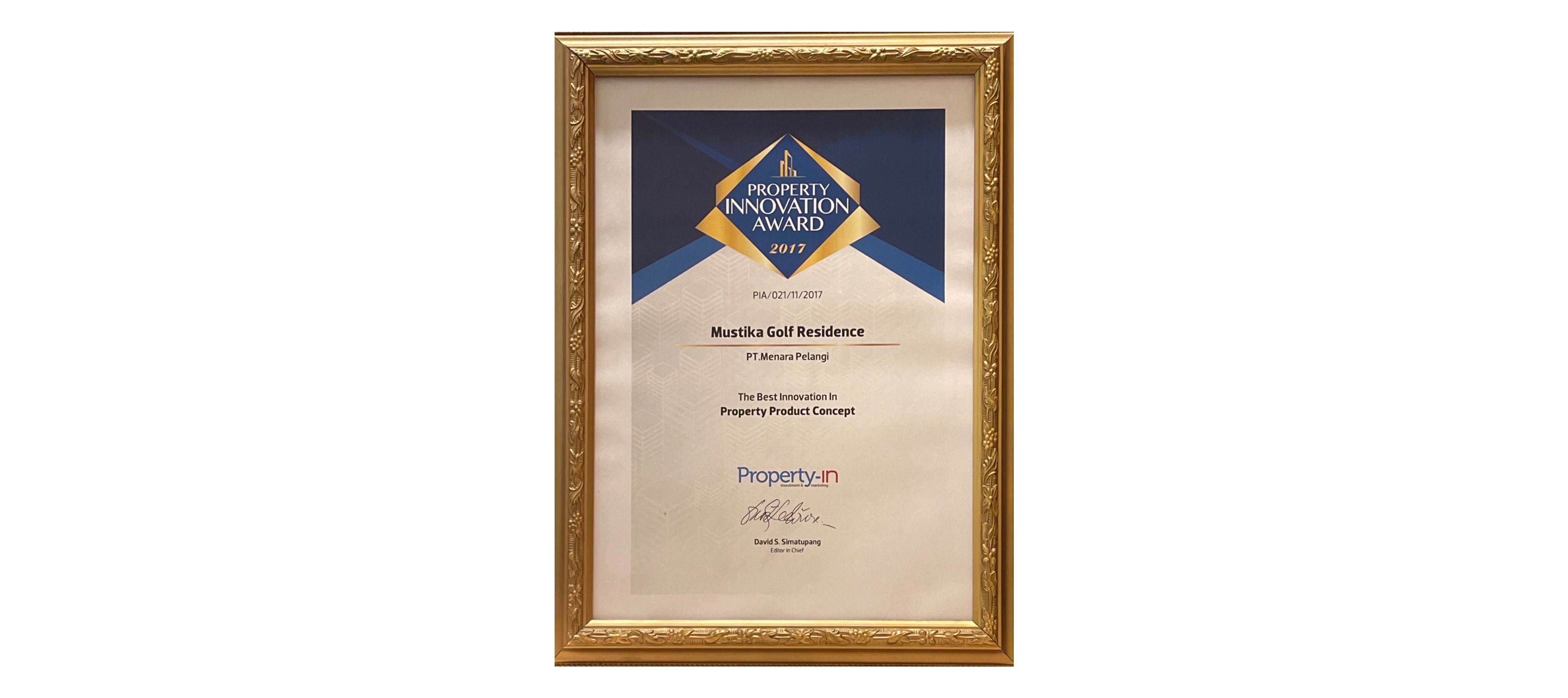 The Best Innovation in Property Product Concept - 2017