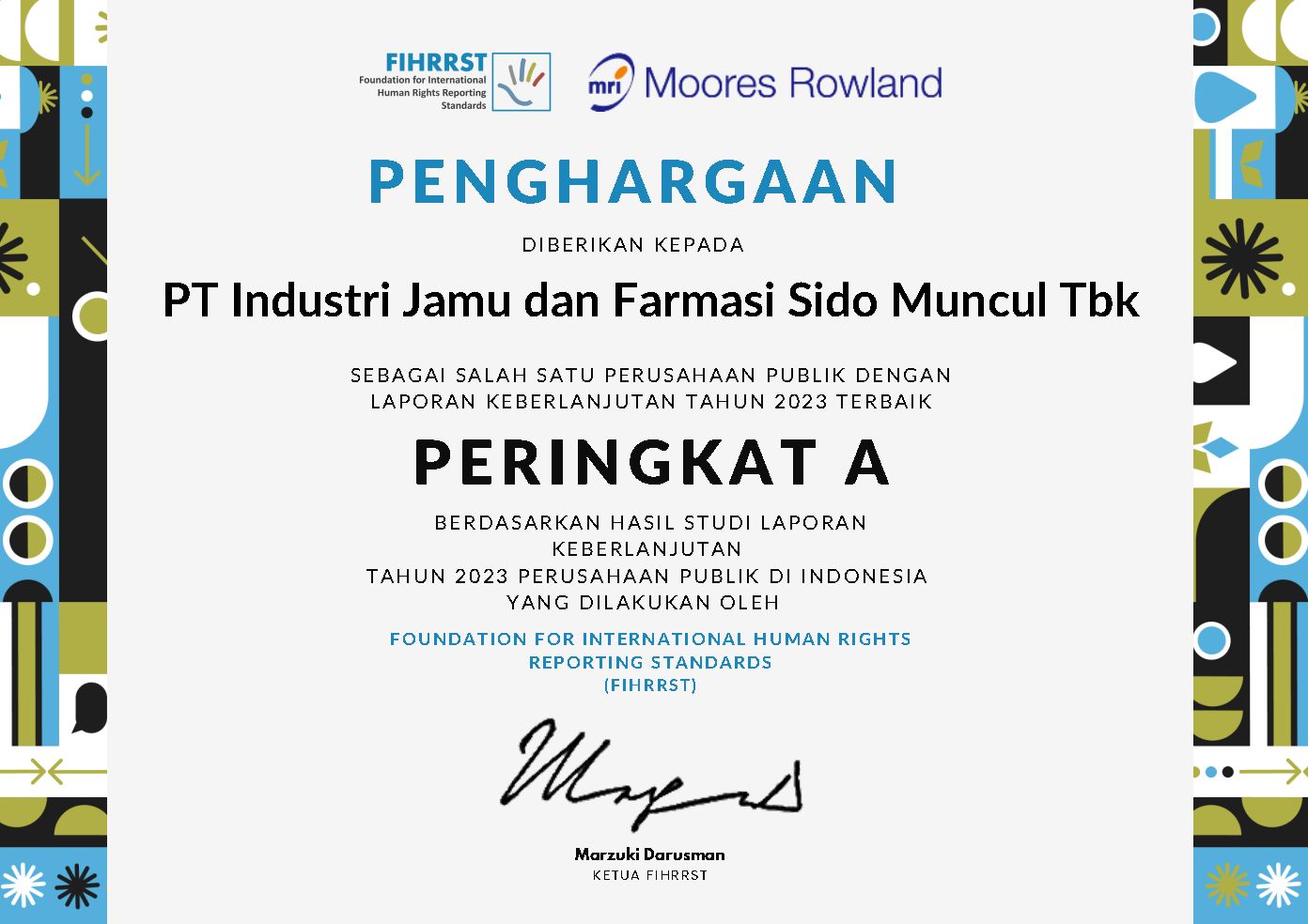 Perusahaan Publik dengan Laporan Keberlanjutan Terbaik Tahun 2023