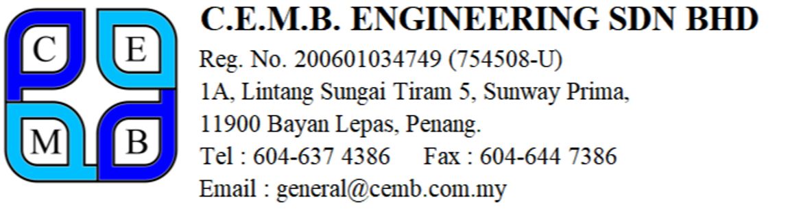 Jobs At C E M B Engineering Sdn Bhd In Kulim, Job Vacancies - Sep 2022 ...