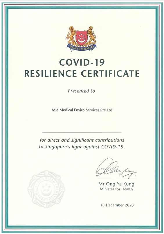 Ministry of Health for Covid-19 Resilience Certificate 2023