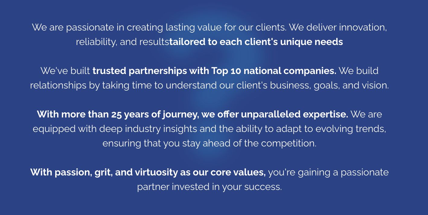 Company's culture and value information